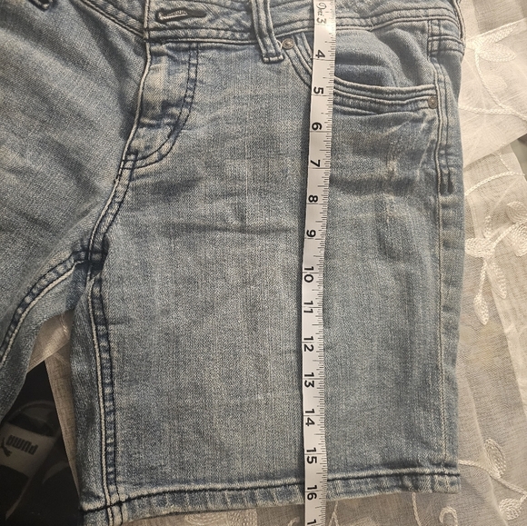 Charlotte Russe denim distressed long chic womens shorts size 10 - Picture 6 of 7
